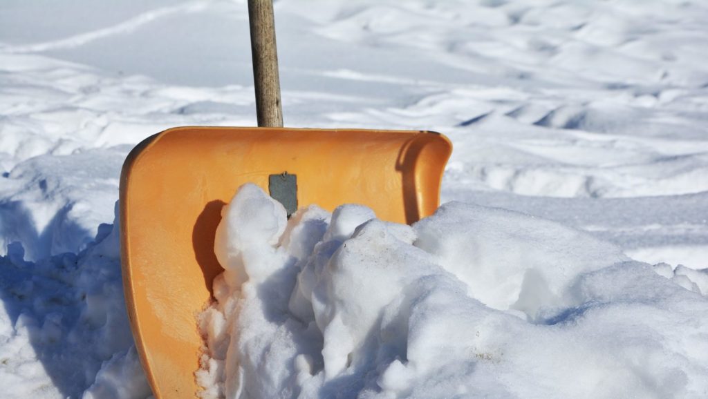 Image of a shovel in snow